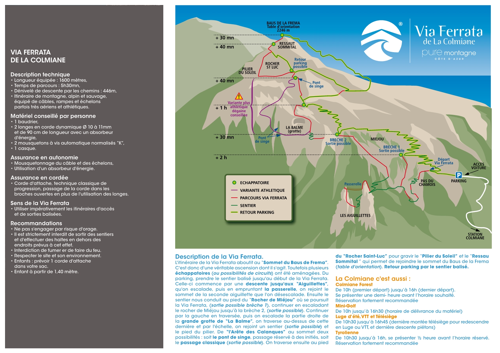 PLAN VIA FERRATA LA COLMIANE1